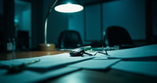 Abandoned car keys and official documents on empty government desk, symbolizing social welfare service disruption