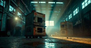 Dormant industrial oven equipment stands idle in an empty manufacturing facility, highlighting workplace safety protocols