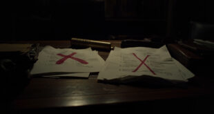 Stacks of bundled currency with red tags in government vault setting