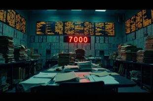FBI investigation room with evidence boards, digital tip counters, and scattered case files under dramatic lighting.